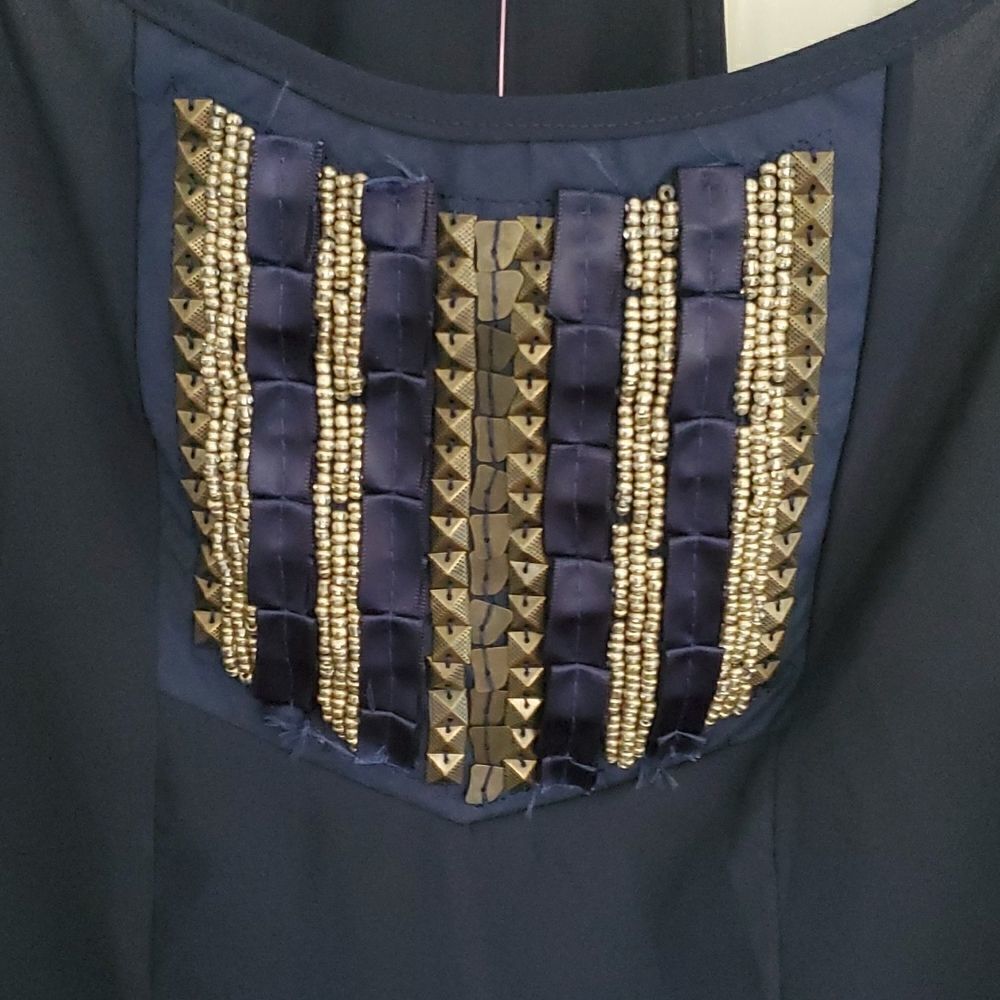 Navy Beaded Tank - Picture 2 of 6